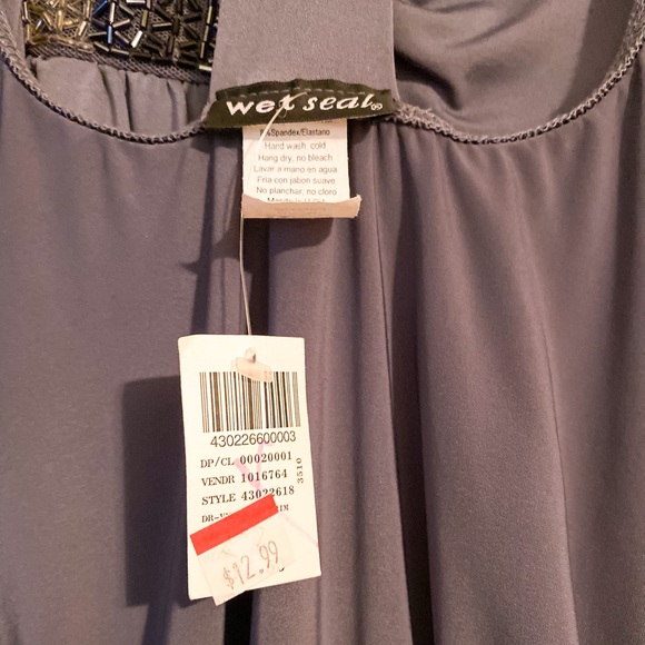 Wet Seal Grey Halter Top with Gunmetal Beading - Picture 3 of 4